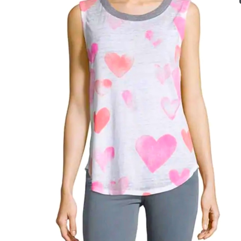 Chaser lightweight watercolor heart shirt Small